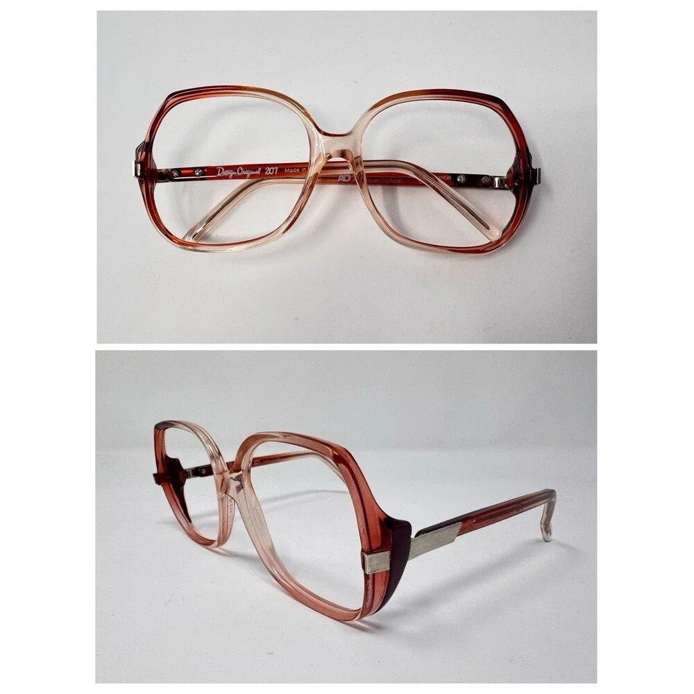 Vintage American Optical AO207 Eyeglass Frames Only 50-17-130 Pink USA